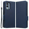 Etui z klapką do Nokia X30 5G, Wallet Litchi Magnet Case, granatowe