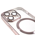 Zestaw Etui do iPhone 14 Pro Max, MagSafe Hybrid, różowe + Szkło
