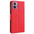 Etui z klapką do Motorola Edge 30 Neo 5G, Wallet Thin Magnet, czerwone