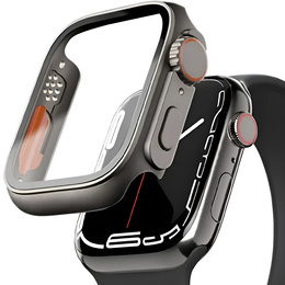 2w1 Etui + Szkło Hartowane do Apple Watch 10/11 42MM, Tytanowe