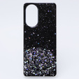 Etui do Oppo A58 4G, Glittery, czarne