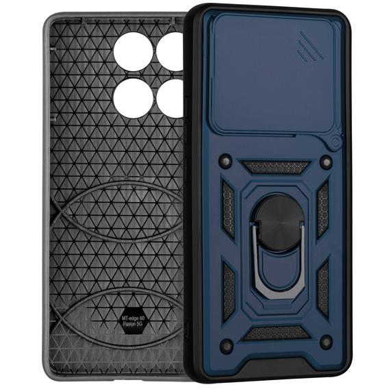Etui pancerne do Motorola Edge 60 / 60 Fusion, CamShield Slide, niebieskie