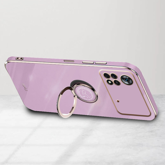 Etui do Xiaomi Poco M4 Pro 4G, Electro Ring, fioletowe