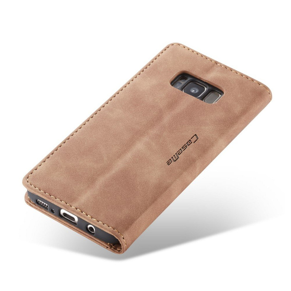 Etui CASEME do Samsung Galaxy S8, Leather Wallet Case, brązowe