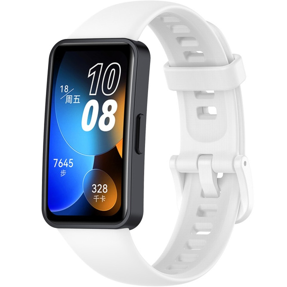 Pasek Silikonowy do Huawei Band 8 / Huawei Band 9 / Huawei Band 10, Biały, Jasnozielony, Czerwony