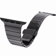 Stalowa bransoleta do Apple Watch 1/2/3/4/5/6/7/8/9/10SE Ultra/Ultra 2 42/44/45/46/49mm, Czarna