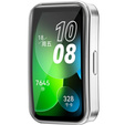 2w1 Etui z Osłoną Silikonową do Huawei Band 8 / Huawei Band 9 / Huawei Band 10, Srebrne