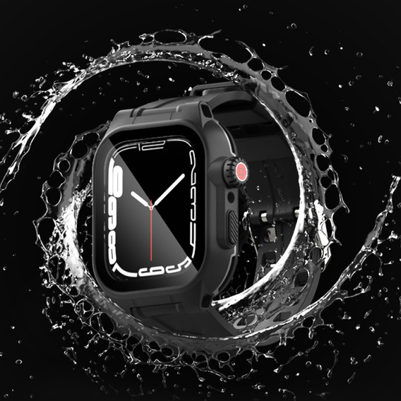 Etui SHELLBOX Waterproof IP68 do Apple Watch Series 7/8/9 45mm - Czarne