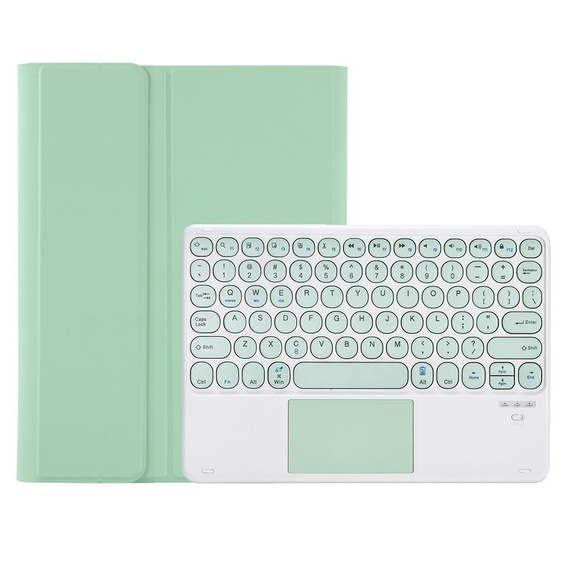 Etui z klawiaturą do Samsung Galaxy Tab S6 Lite 10.4" 2020/2022/2024, Touchpad Pen Slot, jasnozielone