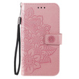 Etui z klapką do Samsung Galaxy S21 FE, Mandala, różowe rose gold
