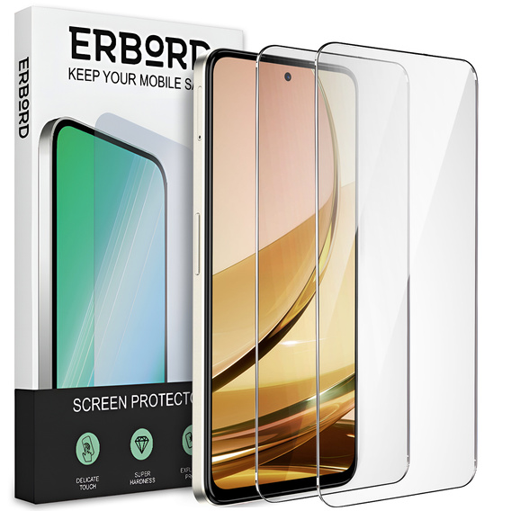 2x Szkło Hartowane do Nubia Focus Pro 5G, ERBORD 9H Hard Glass, szybka