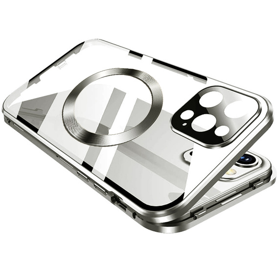 Etui Magnetic Dual Glass MagSafe do iPhone 16 Pro Max, tytanowe