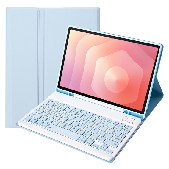 Etui z klawiaturą do Samsung Galaxy Tab S11, Leather Pen Slot, niebieskie