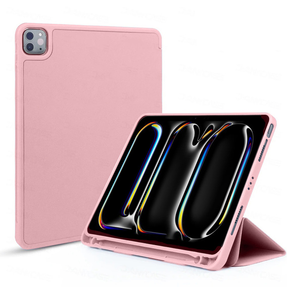 Etui do iPad Pro 13" 2024 (7 gen.), Smartcase z miejscem na rysik, różowe