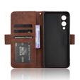 Etui z klapką do Samsung Galaxy S25 Edge, Card Slot, brązowe
