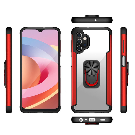 Etui Hybrid KickStand Ring do Samsung Galaxy A32 5G, Red