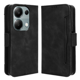 Etui z klapką do Xiaomi Redmi Note 13 Pro 4G / Xiaomi Redmi Note 14S / Xiaomi Poco M6 Pro 4G, Card Slot, czarne