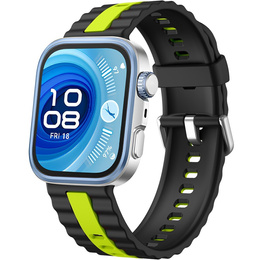 Pasek Silikonowy do Huawei Watch Fit 4 / 4 Pro / 3, Czarny / Zielony