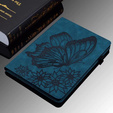 Etui do Samsung Galaxy Tab S10 Lite / S10 FE / S9 FE, Wallet Pen Slot, butterflies, Niebieskie