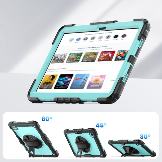 Etui pancerne do Lenovo Tab M11, ochronne 360 z miejscem na rysik, niebieskie