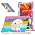 Pancerne etui do Lenovo Tab K11 Plus, z podstawką i paskiem na ramię – wielokolorowe