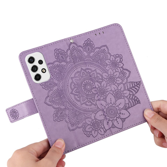 Etui z klapką do Samsung Galaxy A53 5G, Mandala, fioletowe