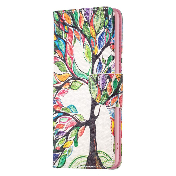 Etui z klapką do Samsung Galaxy A25 5G , Wallet, tree of life, białe + szkło 9H