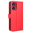 Etui z klapką do Motorola Edge 50 Fusion 5G, Crazy Horse Wallet, czerwone
