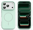 Etui silikonowe do iPhone 17 Pro - kompatybilne z MagSafe, antywstrząsowe, zielone