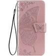 Etui z klapką do Xiaomi Redmi A5, Butterfly, różowe rose gold