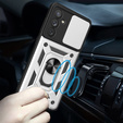 Etui pancerne do Samsung Galaxy M34, CamShield Slide, srebrne
