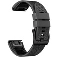 Pasek Silikonowy do Garmin Fenix 5/6/7 Forerunner 965/955/945/935 22mm, Szary / Czarny