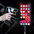 Karbonowy Kabel USB Lightning 12W do Apple CarPlay, 100cm
