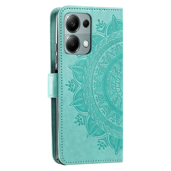 Etui z klapką do Xiaomi Redmi Note 13 Pro 4G / Xiaomi Redmi Note 14S / Xiaomi Poco M6 Pro 4G, Mandala, zielone