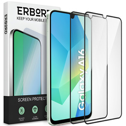 2x Szkło Hartowane do Samsung Galaxy A16 5G, ERBORD 3D pełne, szybka na cały ekran
