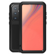 Etui Love Mei do Samsung Galaxy S24 FE, pancerne ze szkłem, czarne