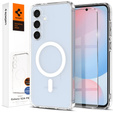 Etui z MagSafe Spigen do Samsung Galaxy S24 FE, Ultra Hybrid, przezroczyste / białe + Szkło Hartowane 9H