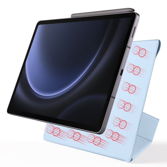 Magnetyczne etui origami do Samsung Galaxy Tab S10 Lite / S10 FE / S9 FE / S9 – baby blue