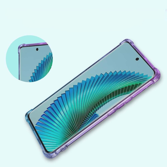 Etui Gradient Dropproof do Honor Magic 6 Lite 5G, Fioletowe / niebieskie