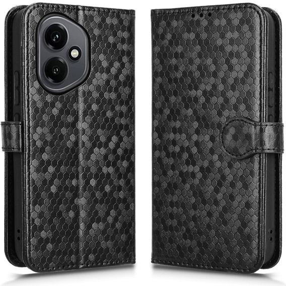 Etui z klapką do Honor 400 5G, Wallet Rhombus, czarne