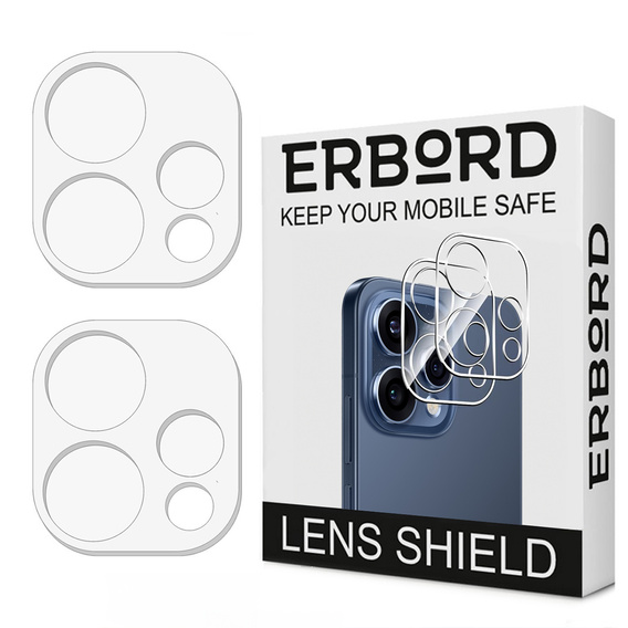 2x Szkło hartowane na aparat ERBORD do Oppo Reno 15, Przezroczyste