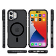 Etui pancerne do iPhone 17, Matt Case, do MagSafe, matowe z czarną ramką