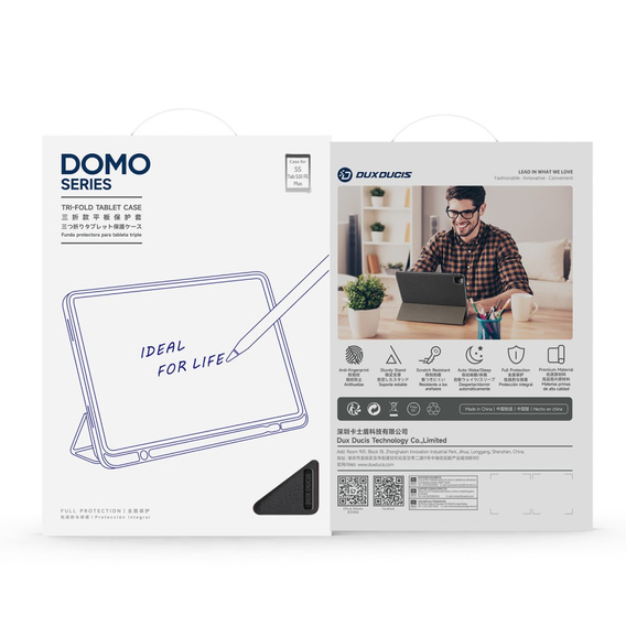 Etui Dux Ducis Domo Series do Samsung Galaxy Tab S10 FE+ Plus – czarne