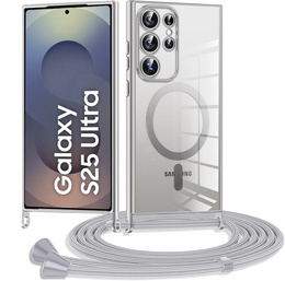 Etui do Samsung Galaxy S25 Ultra, Electro MagSafe, srebrne + Smycz