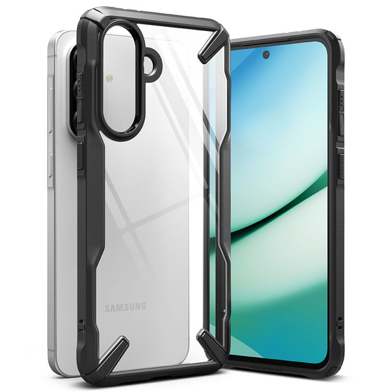 Etui Ringke Fusion X do Galaxy A36 / A56 5G, Czarne + Szkło Hartowane 9H