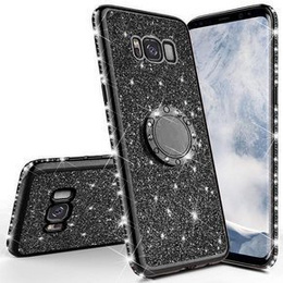 Etui do Samsung Galaxy S8+ Plus, Bling brokat, Czarne