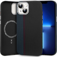 Etui do iPhone 13, Carbon Fiber MagSafe, czarne / niebieskie