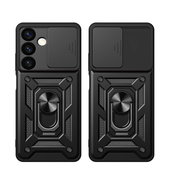 Etui pancerne do Samsung Galaxy S24, CamShield Slide, czarne
