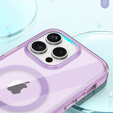 Etui do iPhone 16 Pro, Shockproof Hybrid, z folią na ekran, do MagSafe, fioletowe