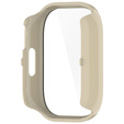 2w1 Etui + Szkło Hartowane do Xiaomi Redmi Watch 5 Active, Beżowe
